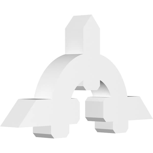 Ekena Millwork Ericson Architectural Grade PVC Gable Bracket, 48"W x 26"H x 6"D x 6"F, 13/12 Pitch GBP048X26X0606ERI00 - main